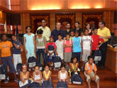 Recepción del alcalde de Molina de Segura a los niños saharauis que participan en el programa 