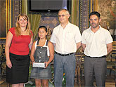 Adriana Ortega y el colegio Ginés García, ‘Premios Aqualia 2008’