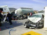 Cinco personas heridas en un accidente de tráfico ocurrido en Lorca