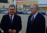 González Tovar y Gómez Gómez visitan las obras del Fondo Estatal de Inversión local en Abarán