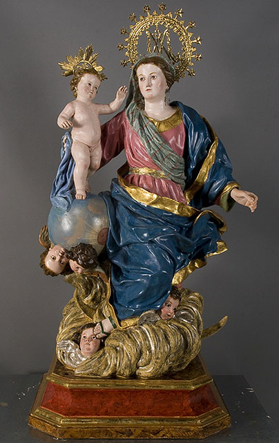 Cultura restaura la imagen salzillesca de la Virgen del Rosario de la Aurora de Aledo, Foto 2