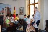 El alcalde de Abarán recibe a los alumnos del colegio Juan XXIII
