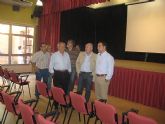 Gómez visita el estado de las obras del nuevo salón multiosos del Centro Cultural de Churra