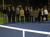 El delegado del Gobierno y el alcalde de Alhama inauguran las pistas de tenis construidas con cargo al Fondo Estatal de Inversión Local
