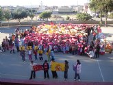 Los alumnos del colegio Joaquín Carrión forman un gran mapa de España con los colores de la bandera para celebrar la Constitución