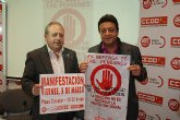 UGT y CCOO convocan a la ciudadanía murciana a participar en la gran manifestación del próximo viernes