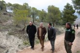 Cerdá  visita los trabajos de regeneración de la zona  incendiada de Moratalla y los embalses de regulación de las zonas regables
