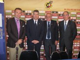 Los Ayuntamientos de Murcia, Caravaca y la Federación Española de Fútbol firman un convenio para la celebración del partido de la Selección España-Polonia