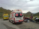 Cruz roja de Águilas asiste un grave accidente de tráfico con dos politraumatizados en la carretera rm 332