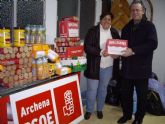 El PSOE de Archena dona 100 kg de comida para los ciudadanos más necesitados del municipio