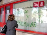 El PSOE condena las pintadas en su sede y en la del PP porque demuestran 