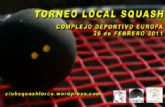 Primer torneo de squash en Lorca del año 2011