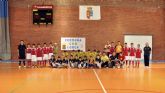 Los jóvenes del Fútbol Sála Vedruna homenajean a las víctimas del seísmo de Lorca