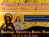 Las fiestas de Raiguero Bajo, en honor a Santiago Apóstol y Santa Ana, tendrán lugar del 23 al 25 de julio