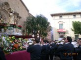 La Banda de cornetas y tambores del Ilustre Cabildo Superior de Procesiones de Totana participó en la ofrenda floral a Santa Eulalia