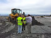 Los concejales y alcaldes pedáneos coordinan a pie de obra los dispositivos de recuperación de los accesos a las zonas de Lorca
