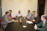 El Grupo Municipal de IU-Verdes se reunió con la dirección de la Confederación de Empresarios del Bajo Guadalentín