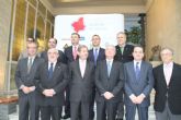 El presidente de la UCAM acompaña a Valcárcel y al Comisario europeo de política regional en el Foro Nueva Murcia