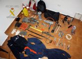 La Guardia Civil intercepta en Molina de Segura un vehículo con droga y herramientas para robar