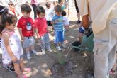 Los más pequeños aprenden a plantar pinos y especies autóctonas