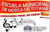La Escuela Municipal de Música de Totana organiza seis audiciones de final del curso 2012/13 durante la próxima semana