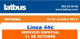 Latbus pone en marcha un servicio especial los días 31 de octubre y 1 de noviembre con motivo de la festividad de Todos los Santos