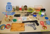 La Policía Nacional desmantela un punto de venta de droga en un domicilio del Barrio del Carmen de Murcia