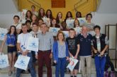 Recepción en el Ayuntamiento de un grupo de estudiantes franceses que se encuentran de intercambio con alumnos del IES 