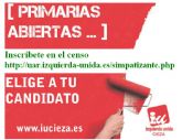 Primarias abiertas en IU-Verdes para elegir el candidato a la presidencia de la Comunidad
