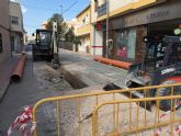 Las obras del colector de la calle Tejera de Ceutí, en marcha