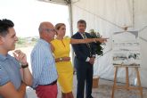La Alcaldesa de Archena y el Consejero de Desarrollo Económico, Turismo y Empleo colocan la Primera Piedra del edificio del futuro Vivero de Empresas