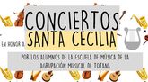 La Escuela de Música de la Agrupación Musical organiza varios conciertos en los próximos días en honor de Santa Cecilia