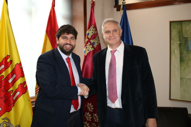 El presidente Fernando López Miras recibe al alcalde de Albudeite - 1, Foto 1