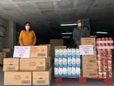 Donación Peña Huertana Alegría Muleña al Programa Municipal de Alimentos