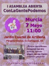La candidatura ConLaGentePodemos celebra este domingo 7 de Mayo su Asamblea Constituyente