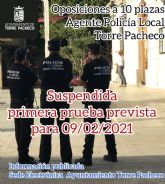 Oposiciones a 10 plazas de agente de la Policía Local de Torre Pacheco
