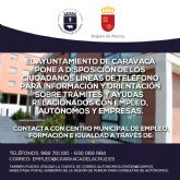El Ayuntamiento de Caravaca activa un servicio de atención a pymes, autónomos y trabajadores