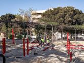 Ya están en marcha las obras de instalación de las seis nuevas zonas de calistenia en el municipio de Murcia