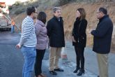 La alcaldesa y el director general visitan las obras de la carretera que une Águilas con la provincia de Almería