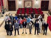 Alumnos del proyecto Erasmus+ de Portugal y Polonia visitan el Ayuntamiento de Murcia