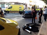 Accidente de tráfico en la Avenida Constitución en Mazarrón