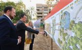 El Ayuntamiento inicia la conexión de cuatro emblemáticos jardines de Murcia para crear un eje verde de 70.000 m2