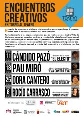 La Concejalía de Cultura de Molina de Segura presenta nuevas actividades del programa Encuentros Creativos en torno al Teatro para los meses de mayo y junio