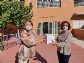 Nota de prensa sobre reparto de mascarillas en centros docentes de Molina de Segura