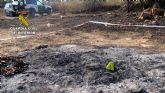 La Guardia Civil investiga a una persona  por originar un incendio forestal en Mazarrón
