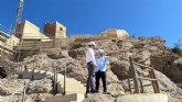 El director general de Patrimonio Cultural visita el Castillo de Alhama de Murcia