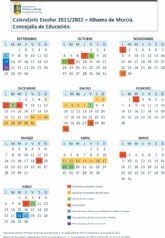 Calendario escolar Alhama 2021-2022