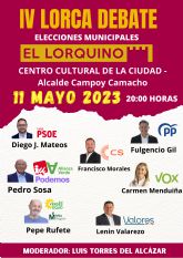 Los candidatos a la Alcaldía de Lorca debatirán este jueves sus propuestas en el IV 