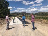 Arreglo de caminos rurales en Mula