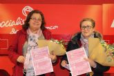 El PSOE de Caravaca de la Cruz premia a Ángeles Guerrero López y Carmen Navarro Reina, en un emotivo y entrañable acto celebrado con motivo del Día Internacional de la Mujer